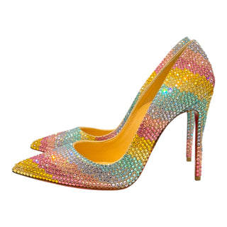 Christian Louboutin So Kate 100 Rainbow Strass Pumps