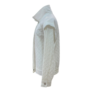 Chanel White Quilted Jacket with CC Logo Buttons