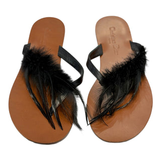 Christian Dior Ethnie Feather Thong Sandals