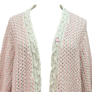 Chanel Pink Braided Knit Cardigan