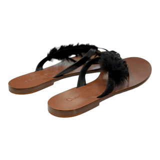 Christian Dior Ethnie Feather Thong Sandals