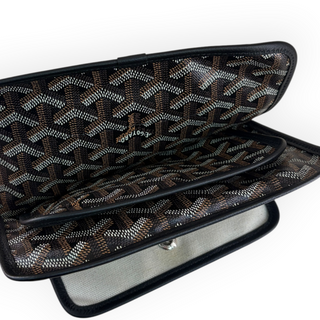 Goyard Black Goyardine Plumet Pouch-Wallet Crossbody Bag
