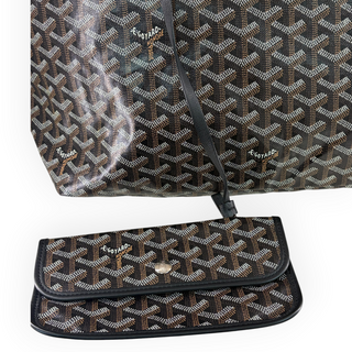 Goyard Black Saint Louis PM Goyardine Tote Bag
