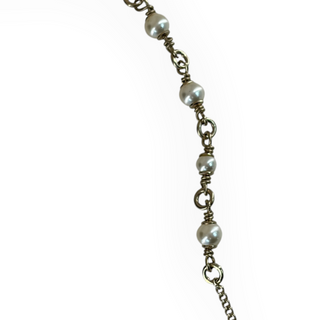 Chanel Gold-Tone Vintage Bambi Deer Pearl & Crystal Long Necklace