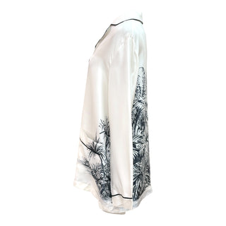 Christian Dior Ivory Toile Print Silk Pyjama Shirt