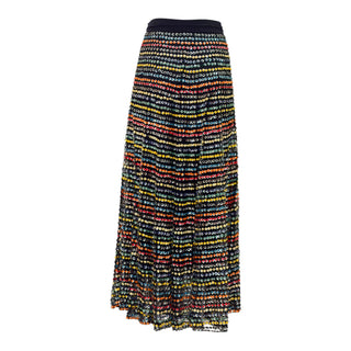 Christian Dior Black Multicolour Sequin Embellished Maxi Skirt