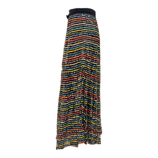 Christian Dior Black Multicolour Sequin Embellished Maxi Skirt