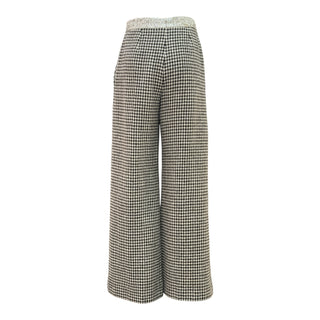 Chanel Gray Houndstooth Single-Breasted Jacket and Trouser Set