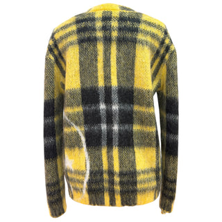 Christian Dior Yellow Plaid Mohair Jumper