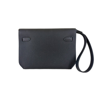 Hermès Caban Togo Kelly Dépêches 25 Pouch PHW