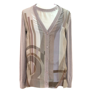 Ralph Lauren  Silk Front Twinset Cardigan & Sleeveless Top Size M