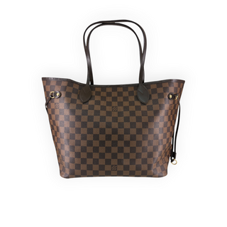 Louis Vuitton Neverfull MM Damier Ebene Tote Bag with Pochette