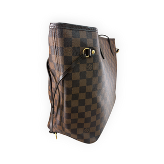 Louis Vuitton Neverfull MM Damier Ebene Tote Bag with Pochette