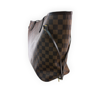 Louis Vuitton Neverfull MM Damier Ebene Tote Bag with Pochette