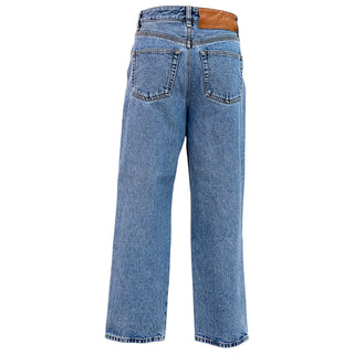 Loewe Blue Anagram Embroidered Straight Leg Jeans