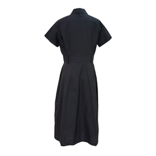 Hermès Black Cotton Zip-Front Shirt Dress