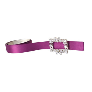 Roger Vivier Broche Vivier Satin Leather Belt