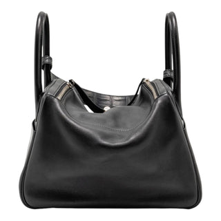 Hermès Lindy 30 Touch Black Swift Leather & Alligator Strap Bag