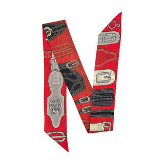 Hermes Harnais Des Presidents Silk Twilly Scarf