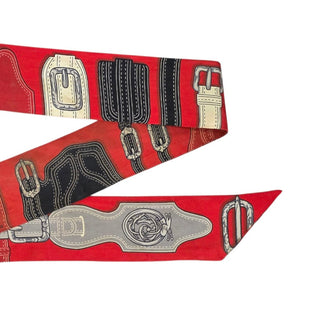 Hermes Harnais Des Presidents Silk Twilly Scarf