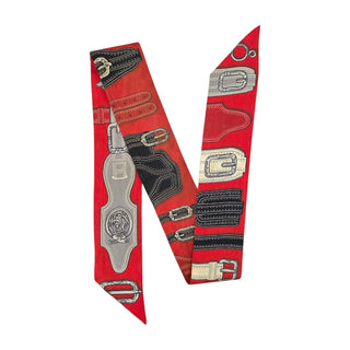 Hermes Harnais Des Presidents Silk Twilly Scarf
