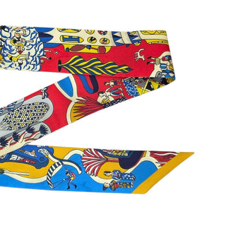 Hermès Exposition Universelle Silk Twilly Scarf