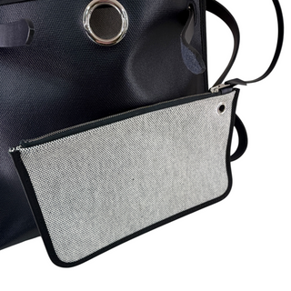 Hermès Herbag Zip 31 Noir Canvas & Hunter Leather Bag