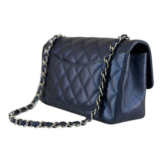 Chanel Iridescent Navy Blue Lambskin Mini Rectangular Classic Flap  Bag