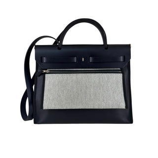 Hermès Herbag Zip 31 Noir Canvas & Hunter Leather Bag