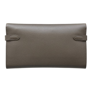 Hermès Kelly To Go Wallet Gris Étain Epsom Leather Gold Hardware