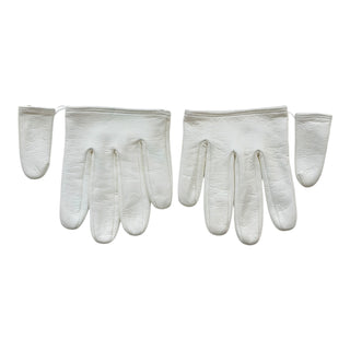 Gucci White Leather Gloves Size 7½
