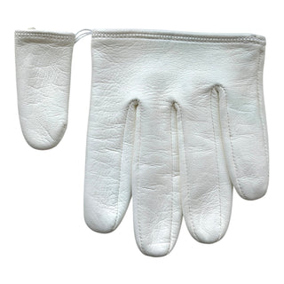 Gucci White Leather Gloves Size 7½