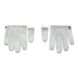 Gucci White Leather Gloves Size 7½