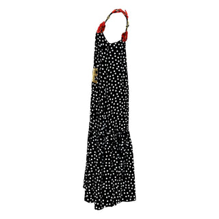 Dolce & Gabbana Polka Dot Silk Rome Embellished Maxi Dress