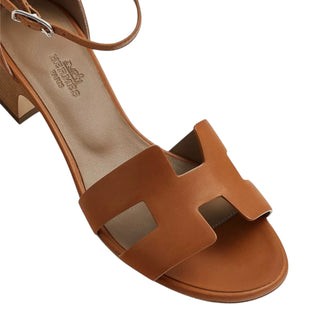 Hermès Encens 50 Heritage Calfskin Sandals Naturel