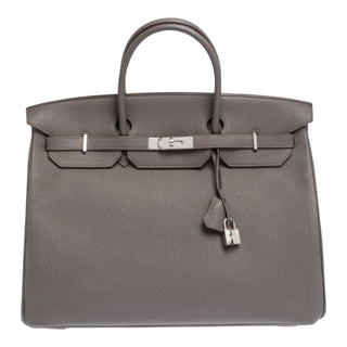 Hermès Birkin 35 Etain Togo Leather Bag with Palladium Hardware