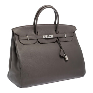 Hermès Birkin 35 Etain Togo Leather Bag with Palladium Hardware