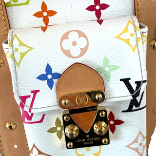 Louis Vuitton x Murakami White Multicolore Keepall Bandoulière 45
