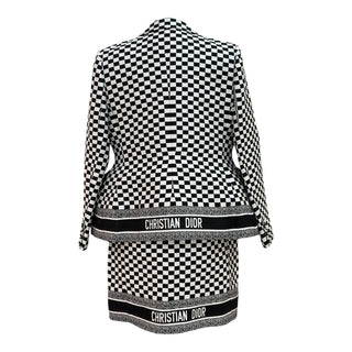 Christian Dior Check Print Blazer & Dress Two-Piece Set