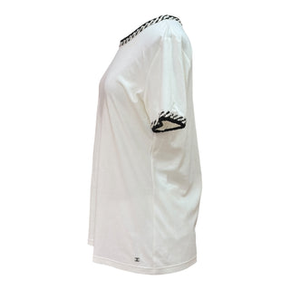 Chanel Cruise White Jacket, T-Shirt & Trousers Three-Piece Set