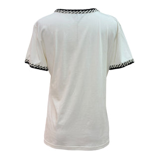 Chanel Cruise White Jacket, T-Shirt & Trousers Three-Piece Set
