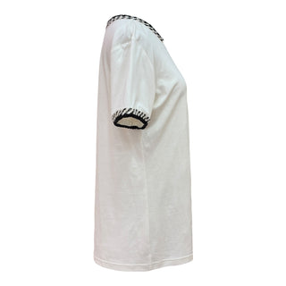 Chanel Cruise White Jacket, T-Shirt & Trousers Three-Piece Set