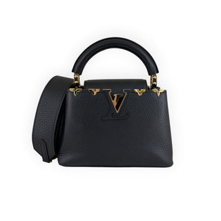 Louis Vuitton Black Taurillon Leather Capucines BB Top Handle Bag