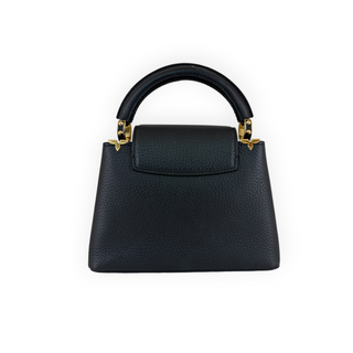 Louis Vuitton Black Taurillon Leather Capucines BB Top Handle Bag