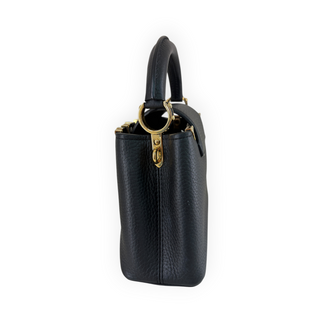 Louis Vuitton Black Taurillon Leather Capucines BB Top Handle Bag
