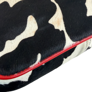 Chrome Hearts Black & White Cow Print Pony Hair Shoulder Bag