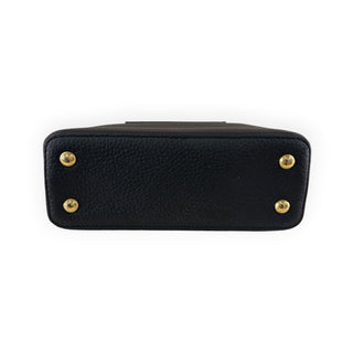 Louis Vuitton Black Taurillon Leather Capucines BB Top Handle Bag