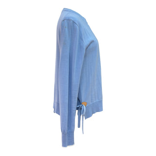 Louis Vuitton Blue Cashmere Cardigan & Top Set with Tie Detail