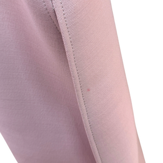 Valentino Rosette-Embellished Blush Wool-Silk Cape Top