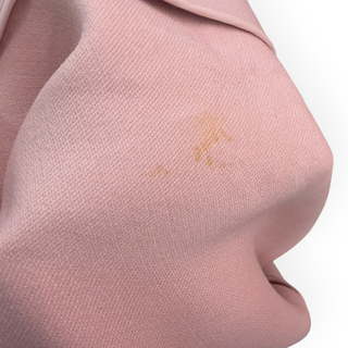 Valentino Rosette-Embellished Blush Wool-Silk Cape Top